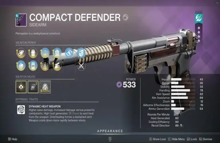 Destiny 2 Renegades Compact Defender god roll guide