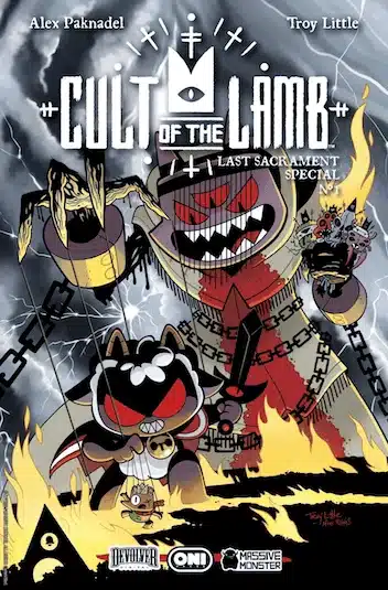 Cult of the Lamb The Last Sacrament, comic-game adaptation, Troy Little, Alex Paknadel, cover art