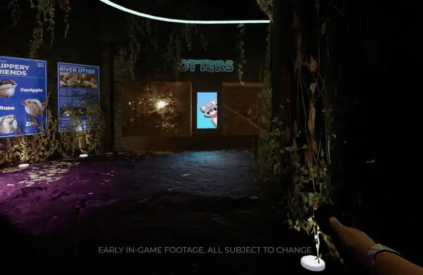 Indigo Park Chapter 2 teaser gameplay trailer, Oceanic Odyssey ride, Finley the Sea Serpent, Rambley Raccoon, UniqueGeese, passion project game in mascot horror, abandoned amusement park, aquarium corridor