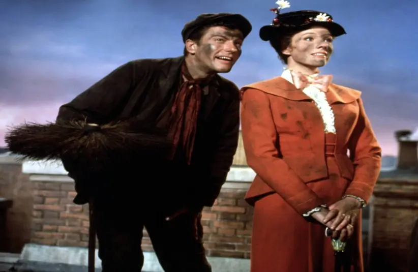 Julie Andrews and Dick Van Dyke in Mary Poppins (1964)