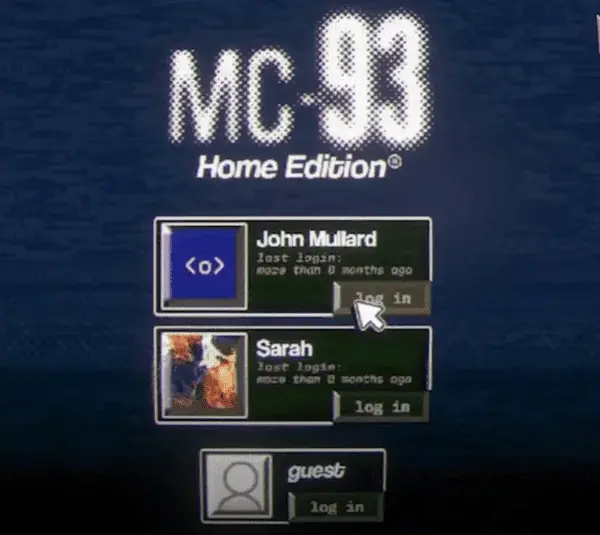 No Players Online, analogy horror game about playing Capture the Flag on an abandoned PC gaming server, but you're not playing alone, haunting, Beeswax Games, Black Lantern Collective, late 90s/early 2000s first person shooter lo-fi graphics, deep lore, MC-93 Home Edition computer's login screen,