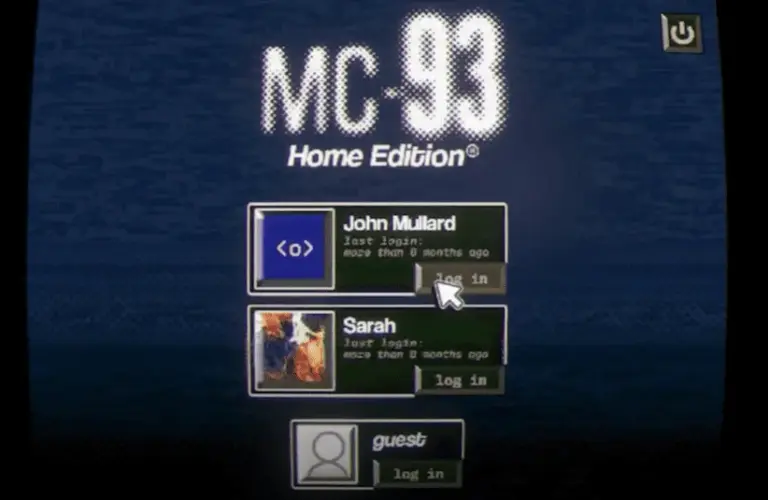 No Players Online, analogy horror game about playing Capture the Flag on an abandoned PC gaming server, but you're not playing alone, haunting, Beeswax Games, Black Lantern Collective, late 90s/early 2000s first person shooter lo-fi graphics, deep lore, MC-93 Home Edition computer's login screen,