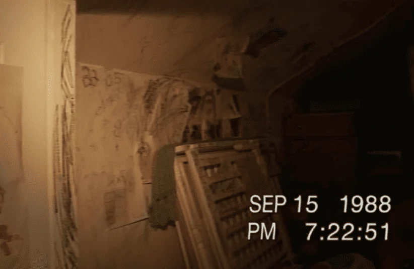 Paranormal Activity 3, franchise, Demonic haunting, found footage, children's crawl space covered in ominous drawings, Toby