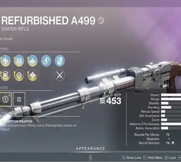 Refurbished A499 God Rolls Guide