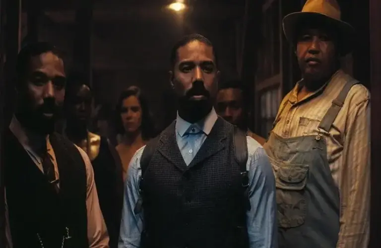 Michael B. Jordan, Omar Benson Miller, Miles Caton, Wunmi Mosaku, and Hailee Steinfeld in Sinners (2025)