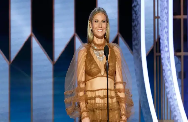 Jan 5, 2020; Beverly Hills, CA, USA; Gwyneth Paltrow during the 77th Annual Golden Globe Awards at The Beverly Hilton Hotel. Mandatory Credit: Paul Drinkwater/NBC Handout Photo via USA TODAY NETWORK