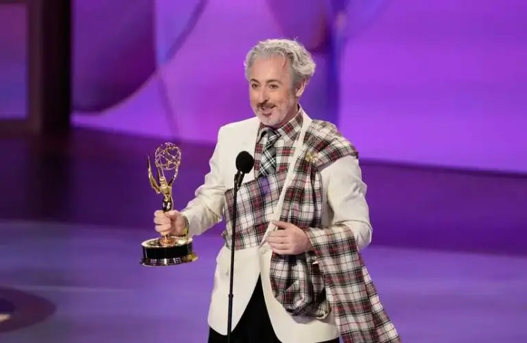 Alan Cumming, host of ‘The Traitors accepts the award for outstanding reality competition programat the 76th Emmy Awards at the Peacock Theater on Sunday, Sept. 15, 2024 in Los Angeles. Alan Cummings will host BAFTA 2026