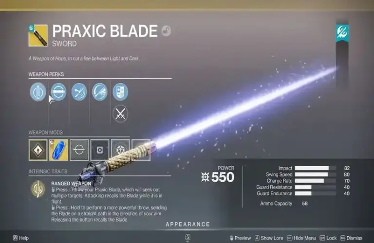 Destiny 2: Renegades Fire and Ice Mission Praxic Blade/Praxic Blade Review