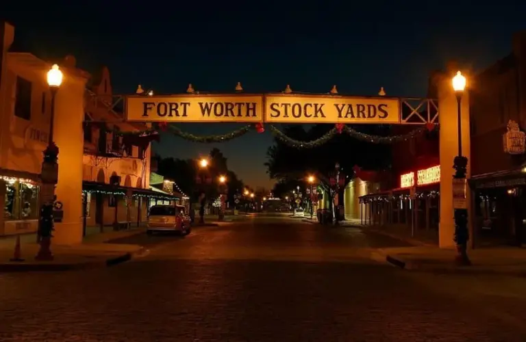 The Fort Worth Stockyards make the list of places with unique holiday traditions at Christmas.