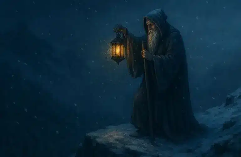 The Hermit Tarot Card, Winter's Embrace