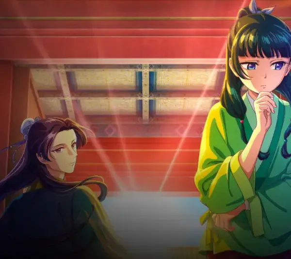 Screenshot of Jinshi and Maomao from "The Apothecary Diaries"