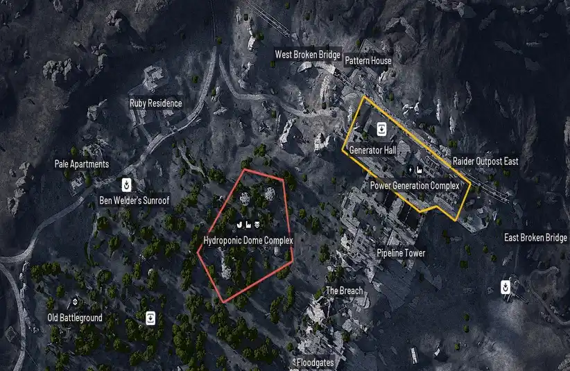 North Dam Battlegrounds map