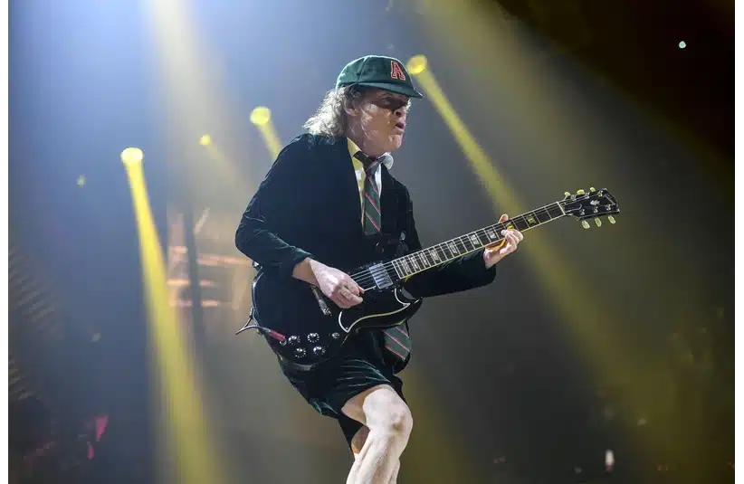 Aug 30, 2016; Sunrise, FL, USA; AC/DC's Angus Young performs at BB&T