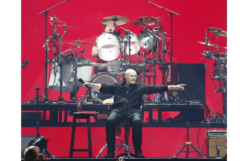 Phil Collins performs during his Not Dead Yet Tour at Talking Stick Resort Arena in Phoenix on Oct. 15, 2019.