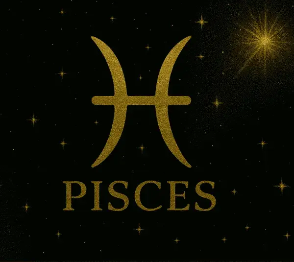 Black and Gold Pisces