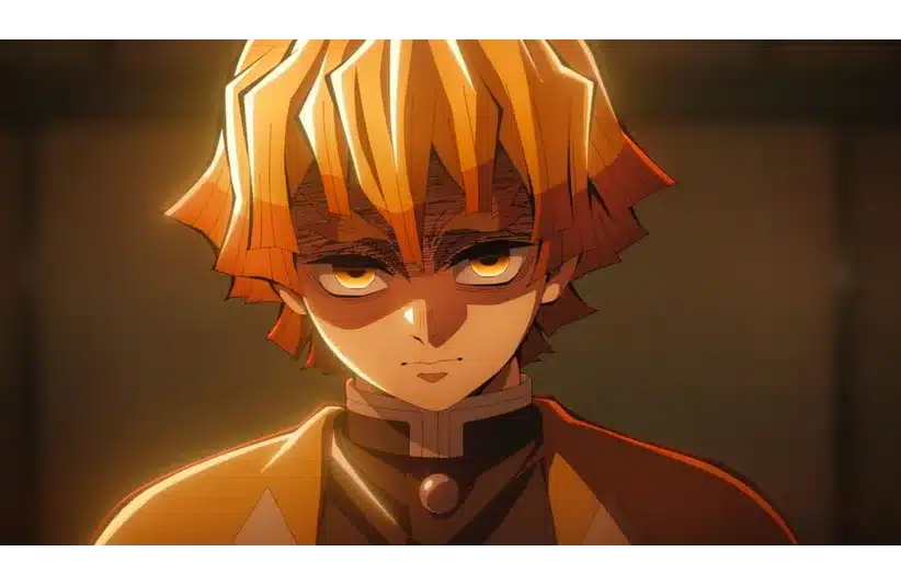 Demon Slayer's Zenitsu Agatsuma looking serious