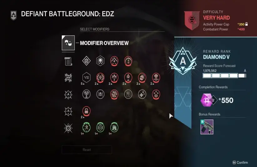Image of Defiant Battlegrounds: EDZ Modifiers in Destiny 2