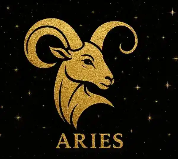 Golden Aries Zodiac