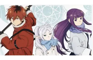 "Frieren: Beyond Journey’s End," mages Stark, Frieren, and Fern