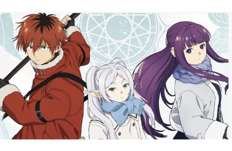 "Frieren: Beyond Journey’s End," mages Stark, Frieren, and Fern