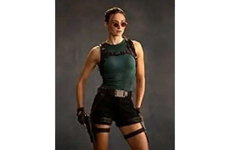 Sophie Turner as Lara Croft, Courtesy of Amazon MGM Studios