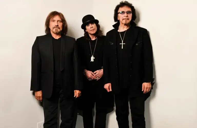 USA TODAY portrait of the original members of Black Sabbath: Geezer Butler, Ozzy Osbourne and Tony Iommi taken on April 10, 2013 in Los Angeles. The reunited Black Sabbath released its first album with Ozzy Osbourne in 35 years in June 2013.