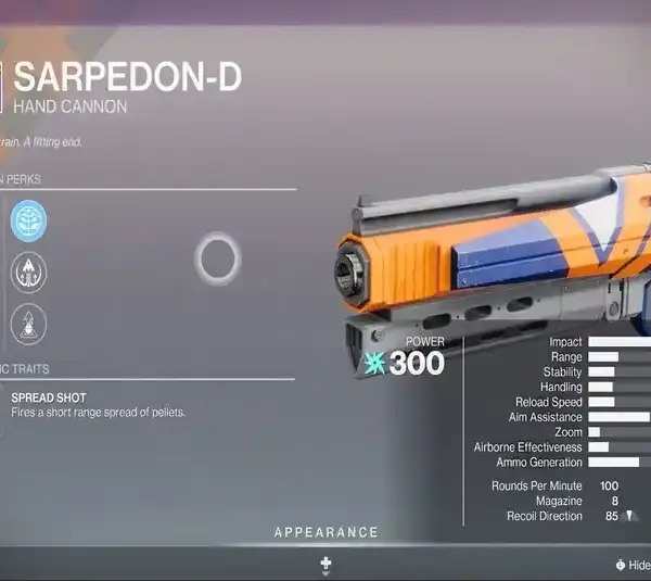 Sarpedon-D God Roll Guide in Destiny 2 