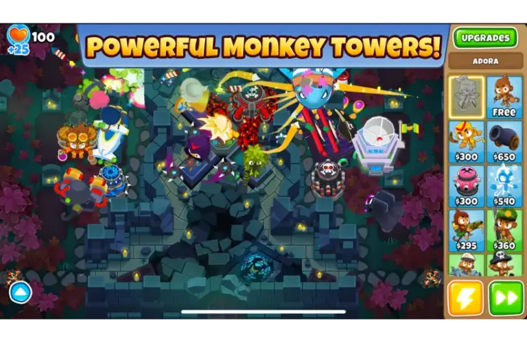 Screenshot from Bloons TD 6, Tower Defense Game, Epic Games Store