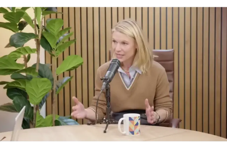 Actress Claire Danes in a recent "Good Hang with Amy Poehlr" podcast episode