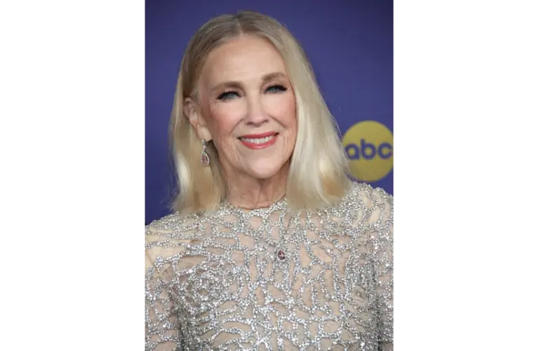 Sep 15, 2024; Los Angeles, CA, USA; Catherine O'Hara at the 76th Emmy Awards at the Peacock Theater on Sunday, Sept. 15, 2024 in Los Angeles. Mandatory Credit: Dan MacMedan-USA TODAY