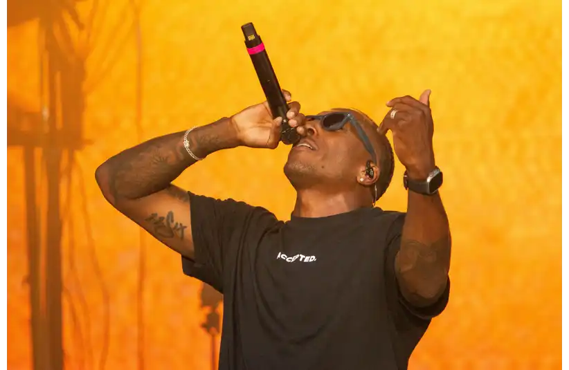 Lecrae opens for Forrest Frank during the opening day of the Iowa State Fair on Aug. 7, 2025, at the Iowa State Grandstand in Des Moines.
