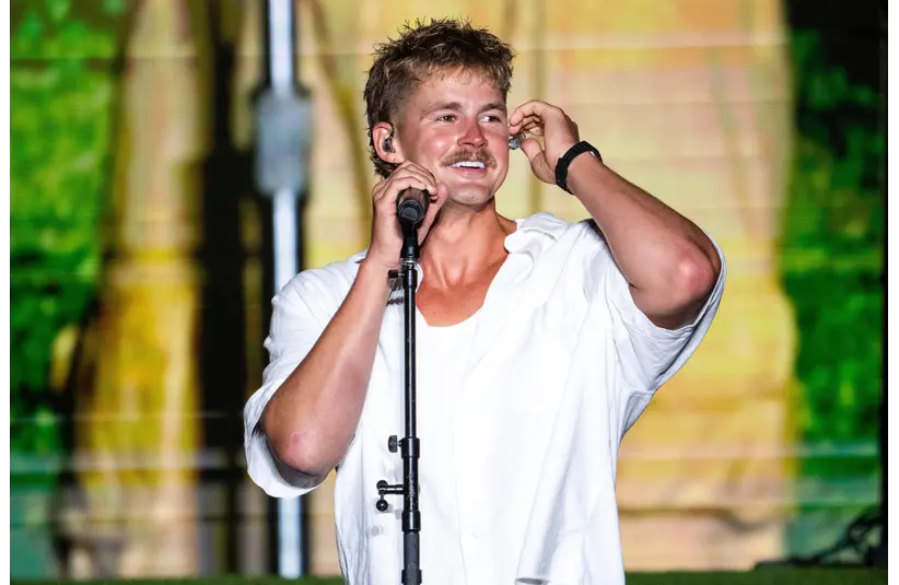 Forrest Frank plays the Iowa State Fair Grandstand on Aug. 7, 2025, at the Iowa State Fairgrounds in Des Moines.