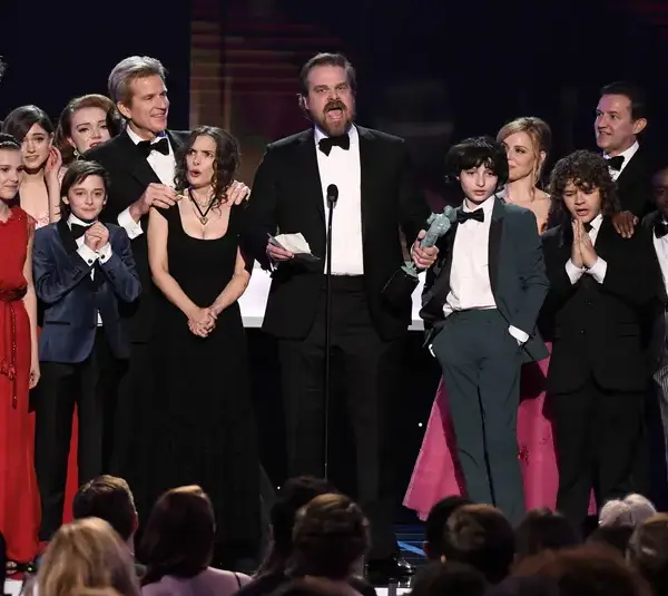 The cast of Stranger Things, including former Behemoth! star David Harbour, Courtesy of © Robert Hanashiro, Robert Hanashiro / USA TODAY NETWORK via Imagn Images