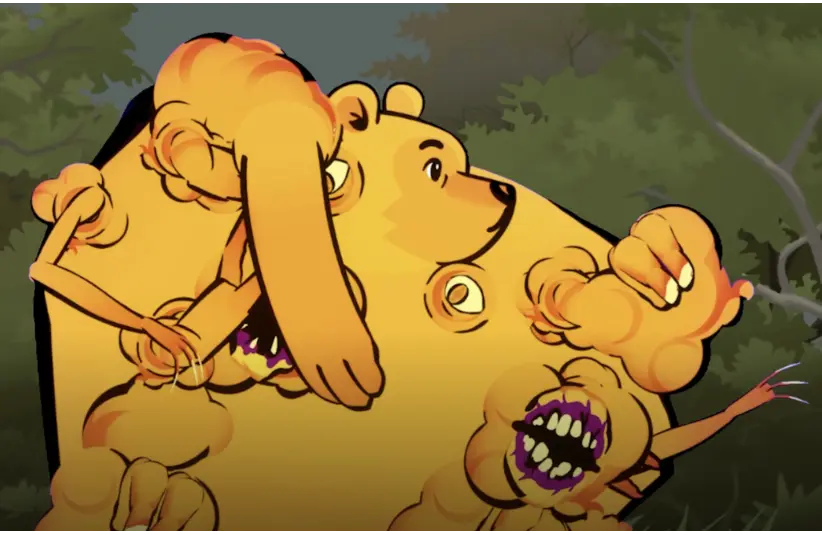 Winnie's Hole has Winnie transforming and mutating as the virus's reach successfully spreads