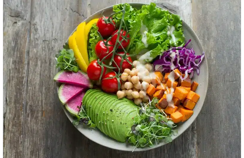 A salad of various veggies