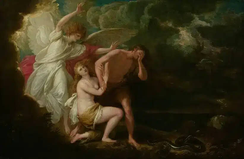 Artist Benjamin West Title The Expulsion of Adam and Eve from Paradise Place England Date 1791 Medium Oil on canvas