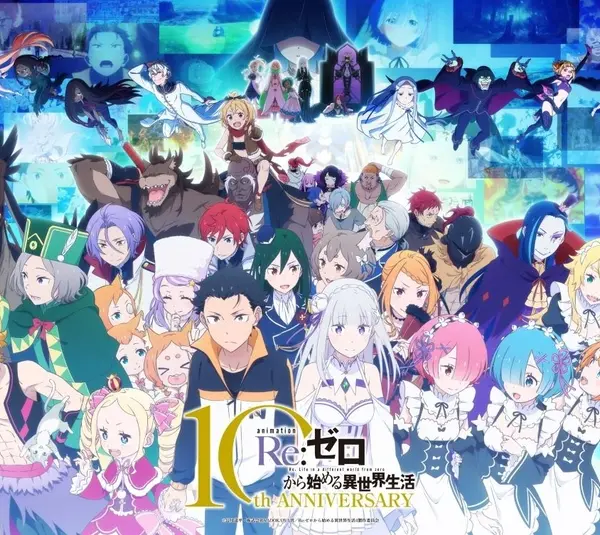 10 year anniversary banner for Re:Zero