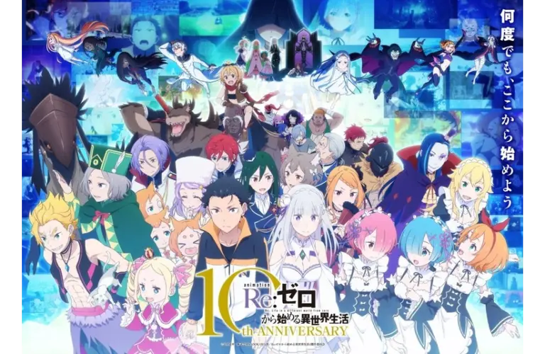 10 year anniversary banner for Re:Zero