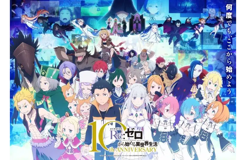 10 year anniversary banner for Re:Zero