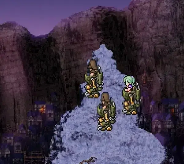 Image of gameplay opening scene of Final Fantasy VI, JRPG