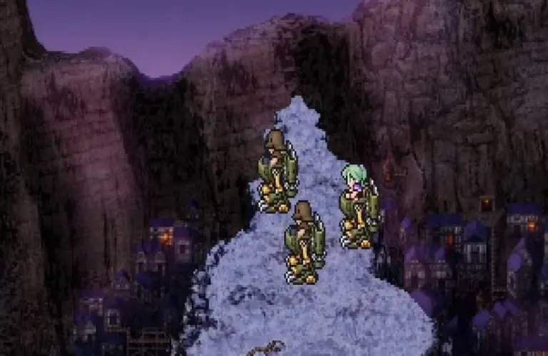 Image of gameplay opening scene of Final Fantasy VI, JRPG