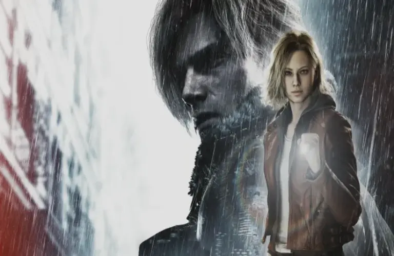 Resident Evil Requiem Leon and Grace cover art. Metacritic