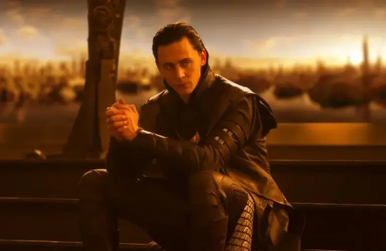 An image of Loki, played by Tom Hiddleston, in "Thor."