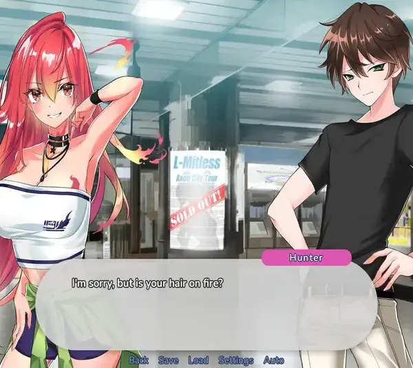 A still from the visual novel Help! I'm Turning into a Mermaid!