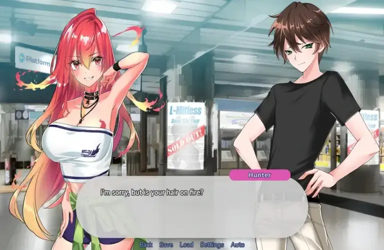 A still from the visual novel Help! I'm Turning into a Mermaid!