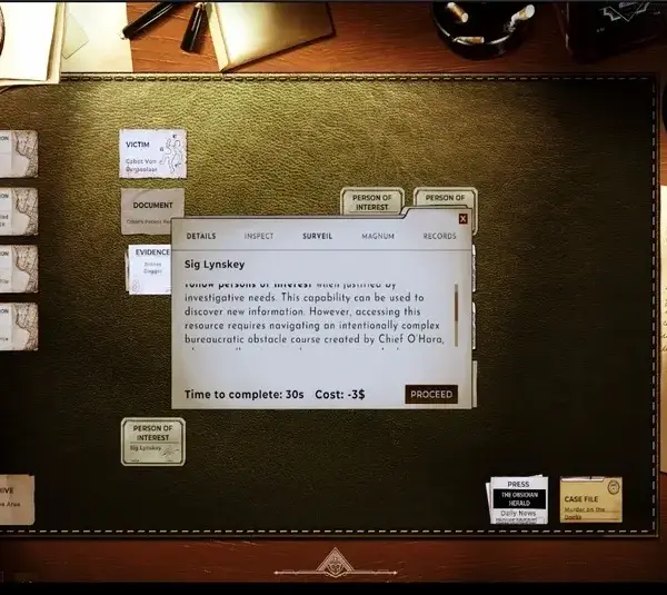 An image of Sam's desk from Obsidian Moon.