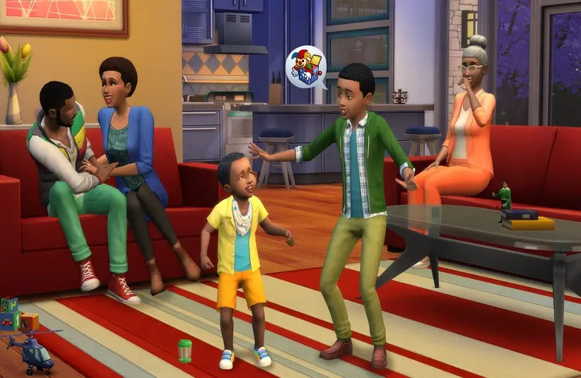 Screenshot of the gameplay from The Sims 4