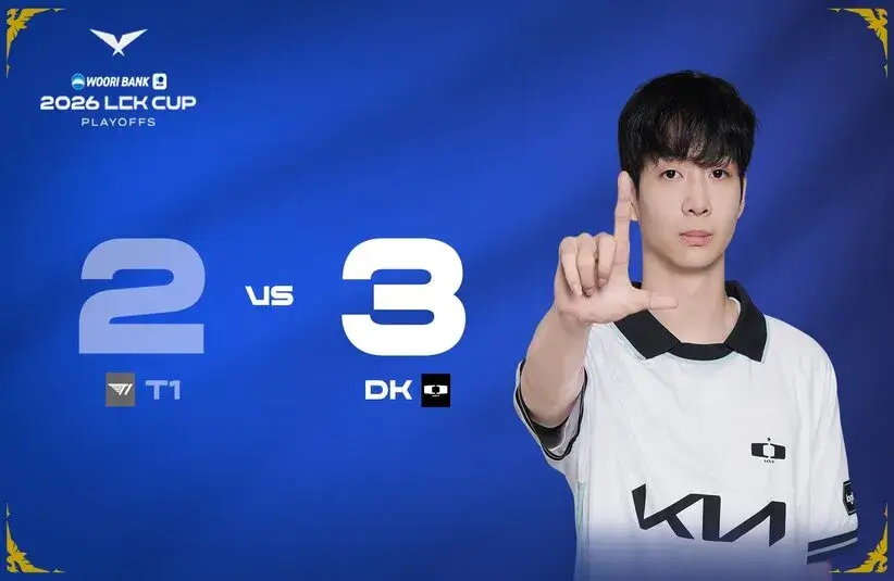 DK pulled off a reverse sweep beating T1 3-2 in the LCK Cup Playoffs for LoL Esports