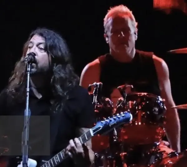 Dave Grohl & drummer Josh Freese Performing at Foo Fighters show