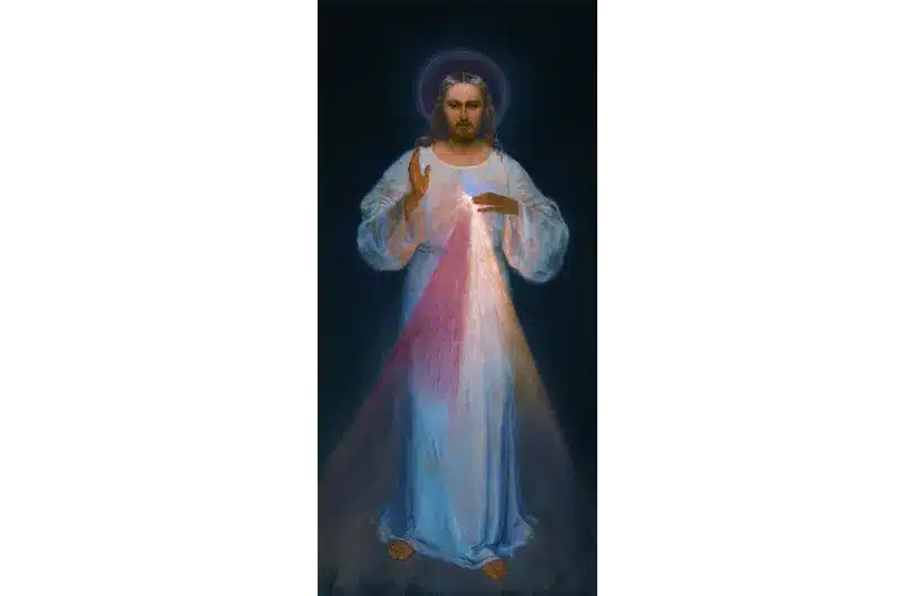 Divine Mercy. Painting in Divine Mercy Sanctuary in Vilnius, Eugeniusz Kazimirowski